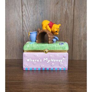 Houston Harvest Disney Winnie the Pooh Where's My Honey? Trinket Box Figurine